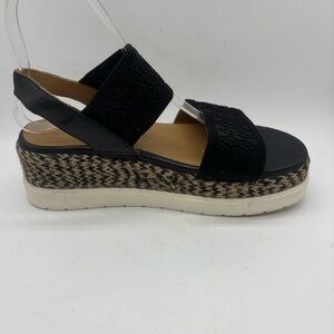 Anthropologie Whitney Sling Back Platform Sandal Tan Black Women’s Sz 39 8.5-9